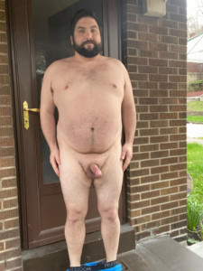 naked in front of door