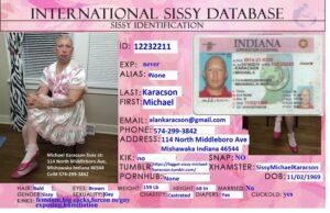 Michael Karacson Sissy Faggot ID Card To Expose
