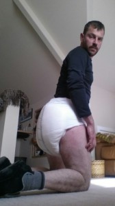Diaper Fag and a huge diapered ass.