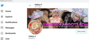 Twitter screen Pidoras Valery