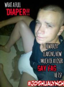 Joshua Josh Robert Lynch diaper diapers lover loving gay fag faggot forever