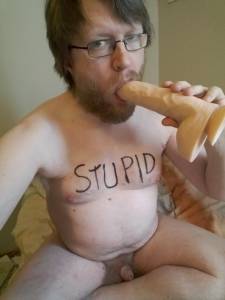 Stupid fat retard with small cock