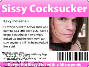 Sissy Kevyn the Slut with a micropenis