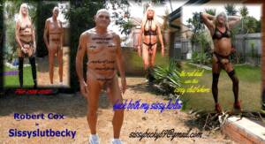 sissyslutbecky 100% total exposure no going back now as every one can see what i am yes robert cox is sissyslutbecky to be uploaded all over the internet for ever email sissybecky69@gmail.com