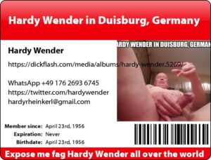 Hardy Wender in Duisburg, Germany