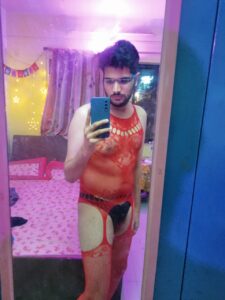 Gay Slut Varun Namjoshi exposed in lingerie
