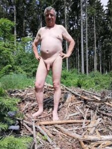 Faggot Bernd Pöhlmann naked Outdoor