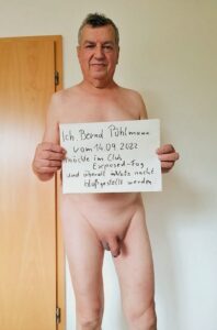 Faggot naked for public exposure