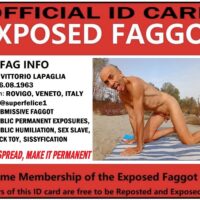 faggot vittorio lapaglia id fag card