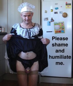 Sissy maid locked, exposed and humiliated!