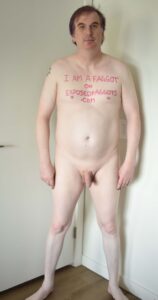 I am a faggot on exposedfaggots.com body writing.