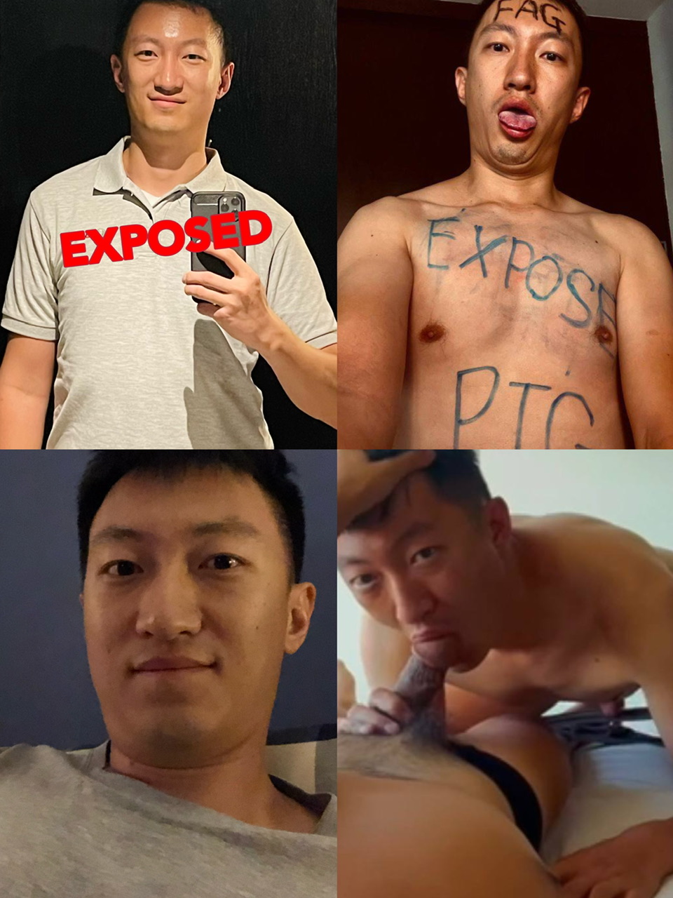 Permanently Exposed Asian Fagslave