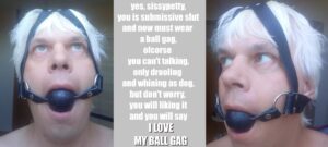 sissypetty with ball gag