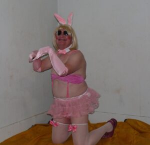 sissy bunny fag, begging for D