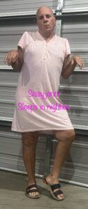 Pathetic sissy sleeps in nighties