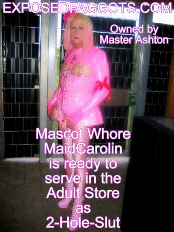 Mascot Whore MaidCarolin is ready to serve in the Adult Store