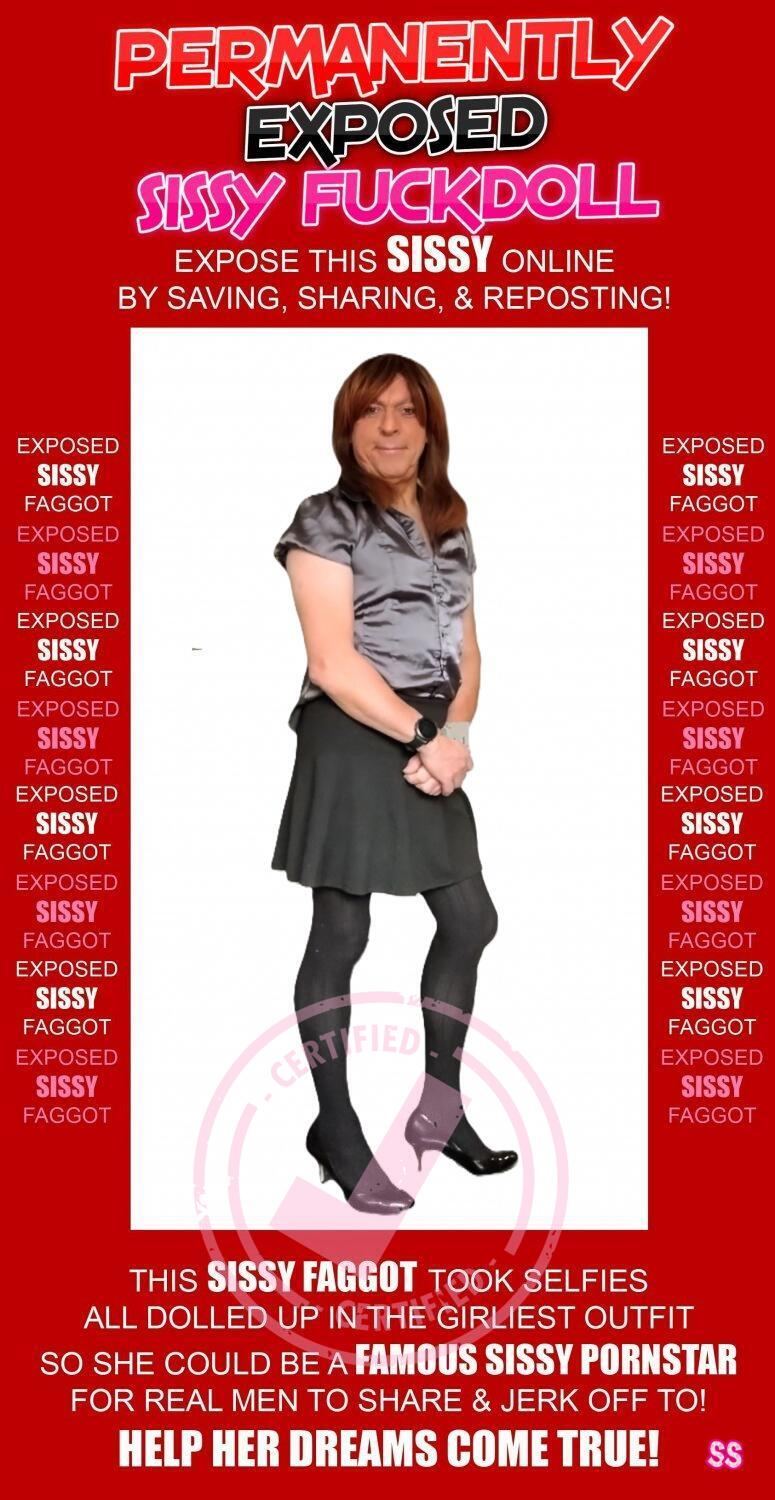 Permanently exposed sissy faggot