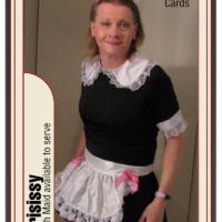 Chrisissy Sissy French Maid model on Jacks Exposing Trading Cards 