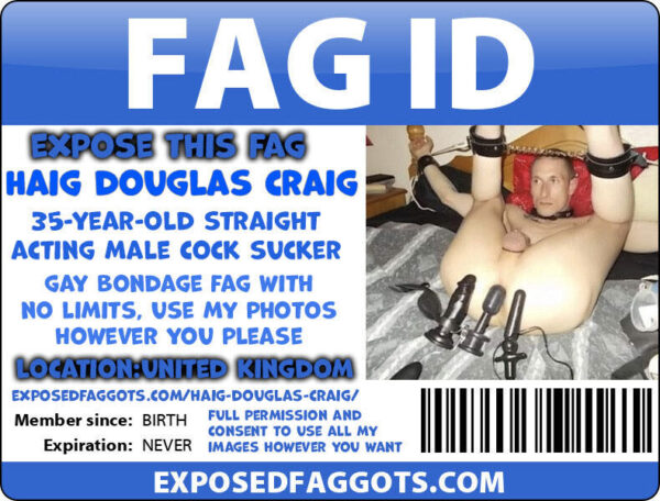 Straight Acting Douglas Haig from Newcastle upon Tyne Exposed as a Dirty Gay Sex Slave Faggot in World of BDSM (244)