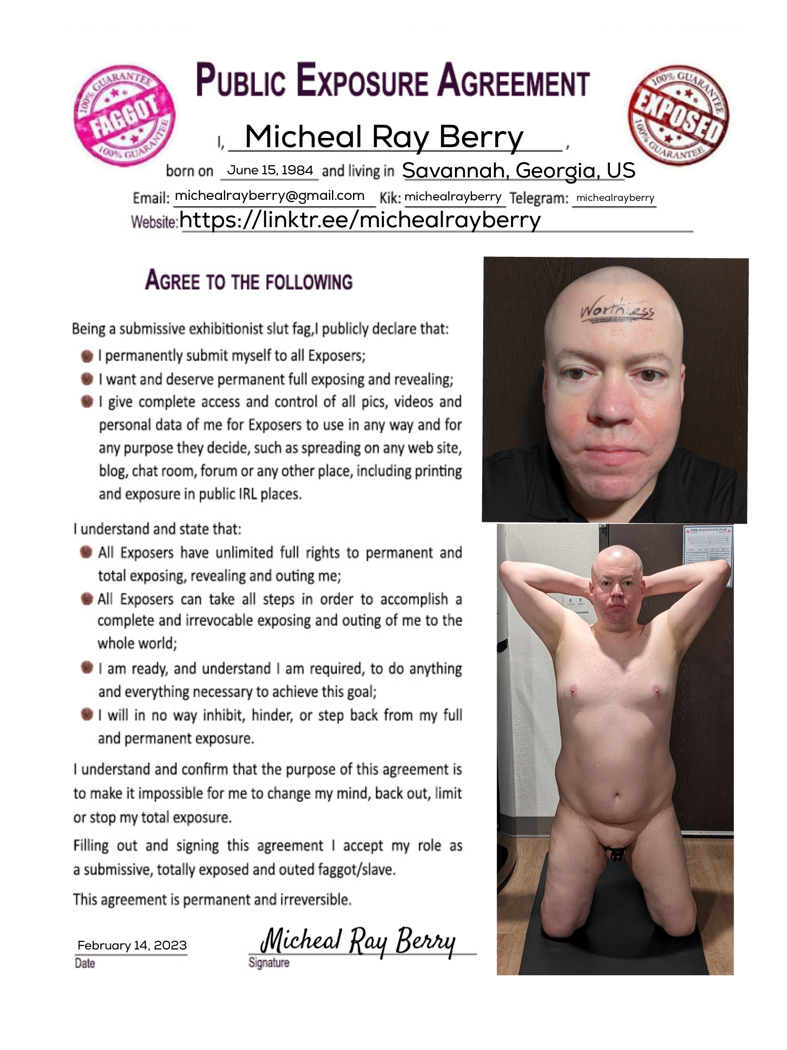 Micheal Ray Berry PEA 2