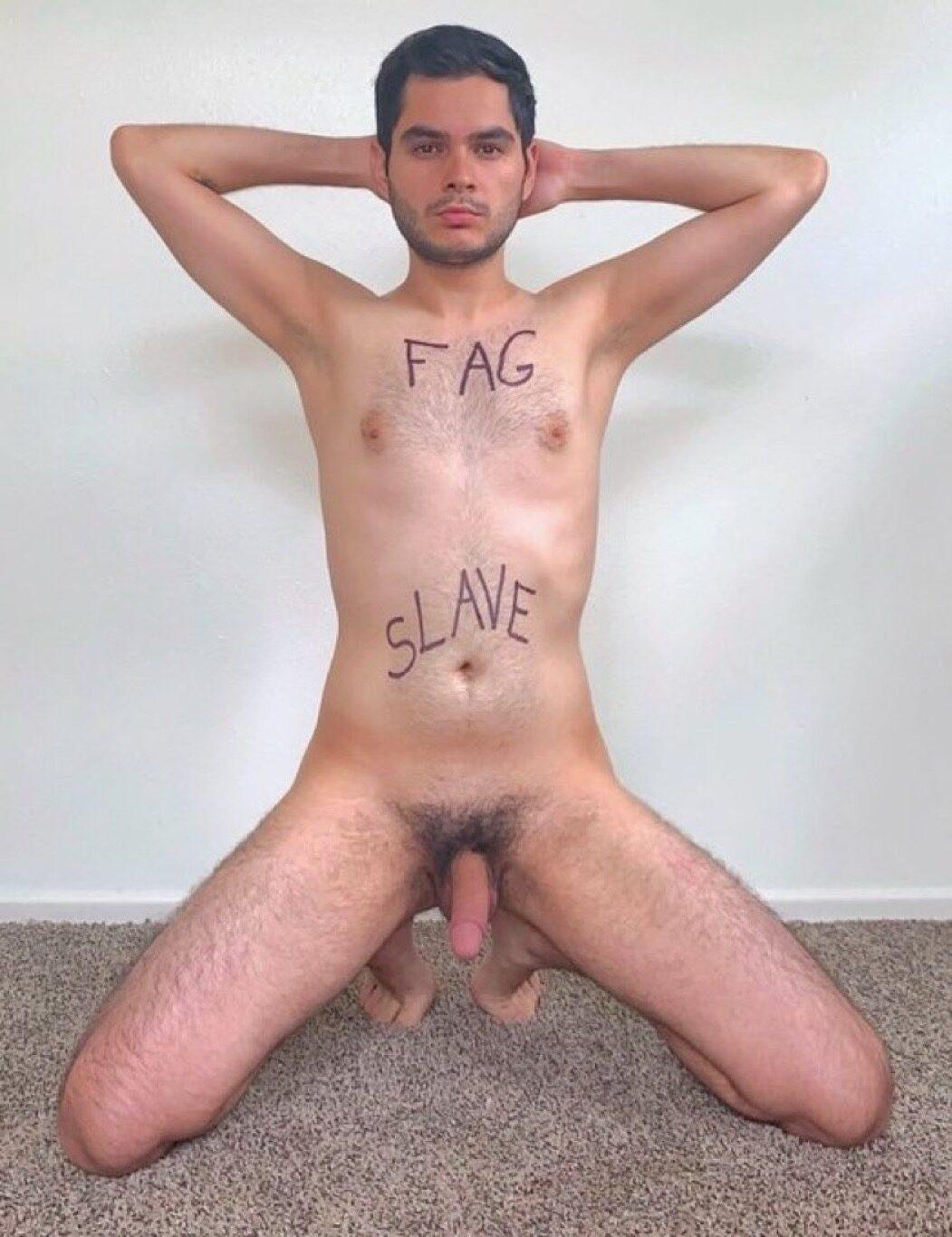 Fag slave body writing