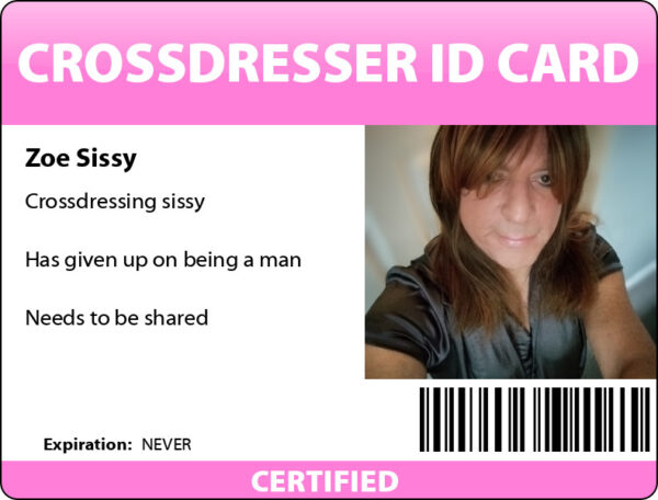 certified crossdresser ID card