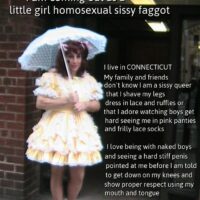 Jeffrey Rossman from Connecticut outed as a sissy faggot dressed as a little girl 