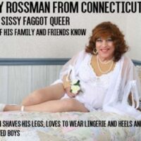 JEFFREY ROSSMAN FROM CONNECTICUT EXPOSED AS A SISSY QUEER WEARING NEGLIGEE AND PANTYHOSE TO GET BOYS AROUSED 