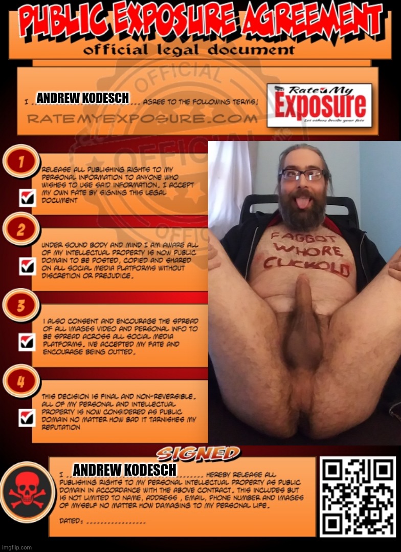 Andrew Kodesch Faggot Exposure RME